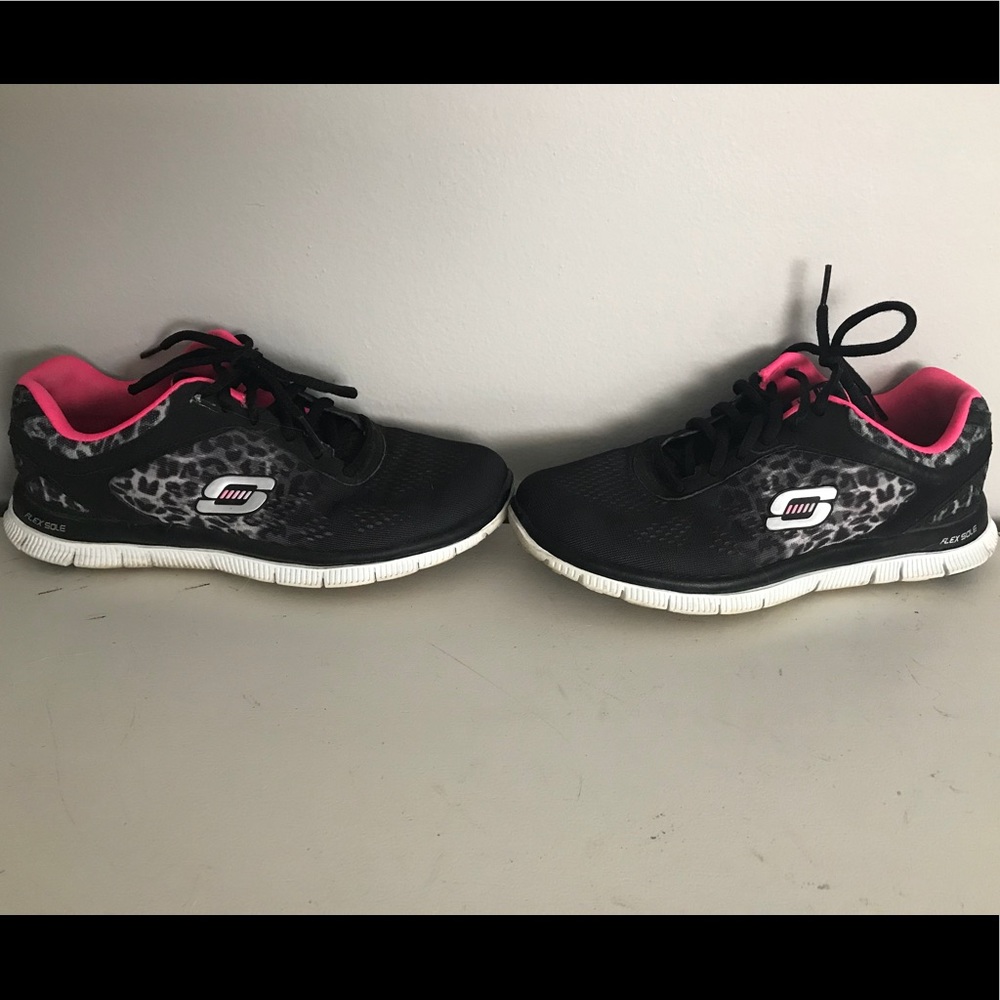 Skechers Memory Foam Cheetah Print Sneakers